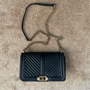 REBECCA MINKOFF Chevron Quilted Love Crossbody Bag